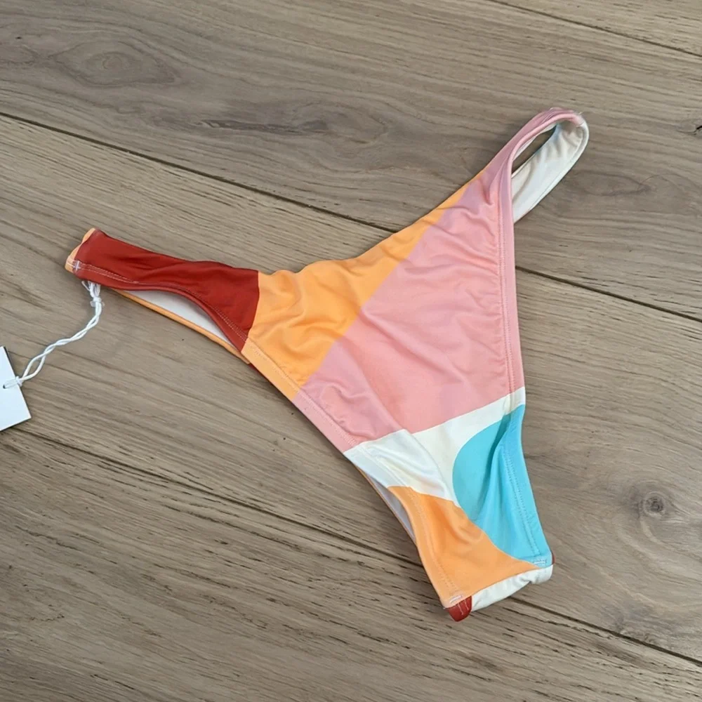 Vitamin A for Target stained glass abstract botanical print bikini bottoms